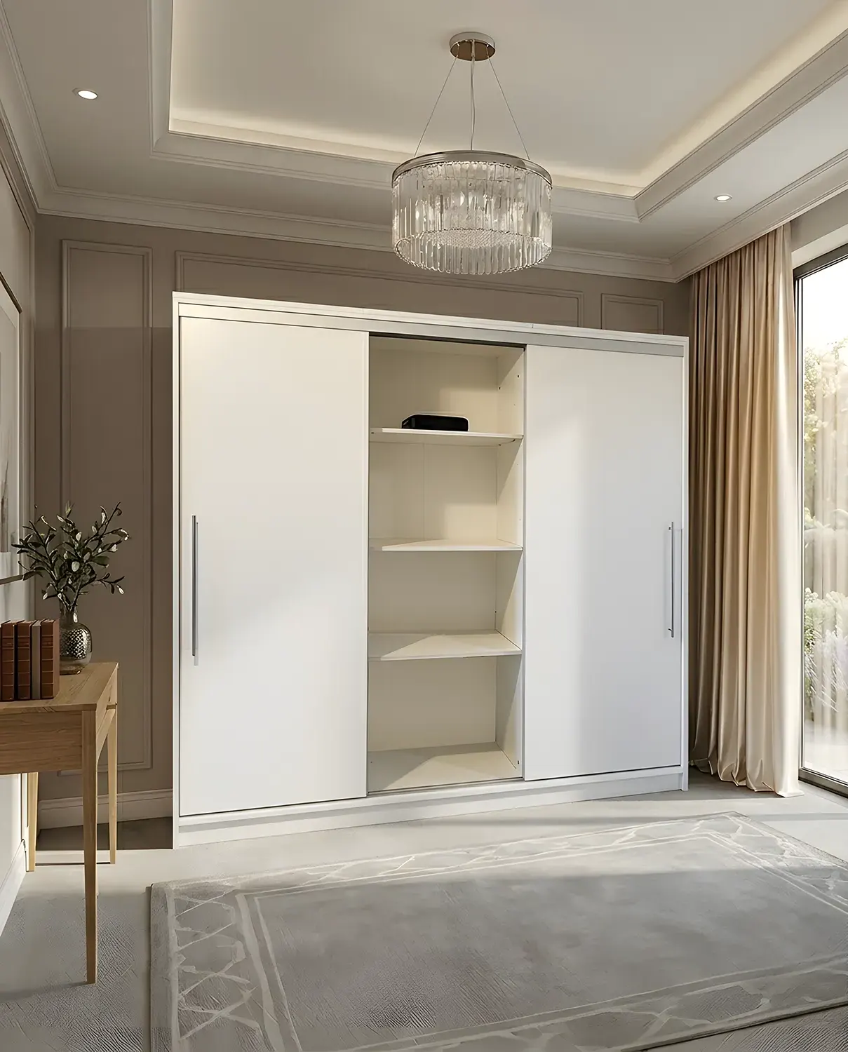 180cm Mirror Sliding Door Wardrobe