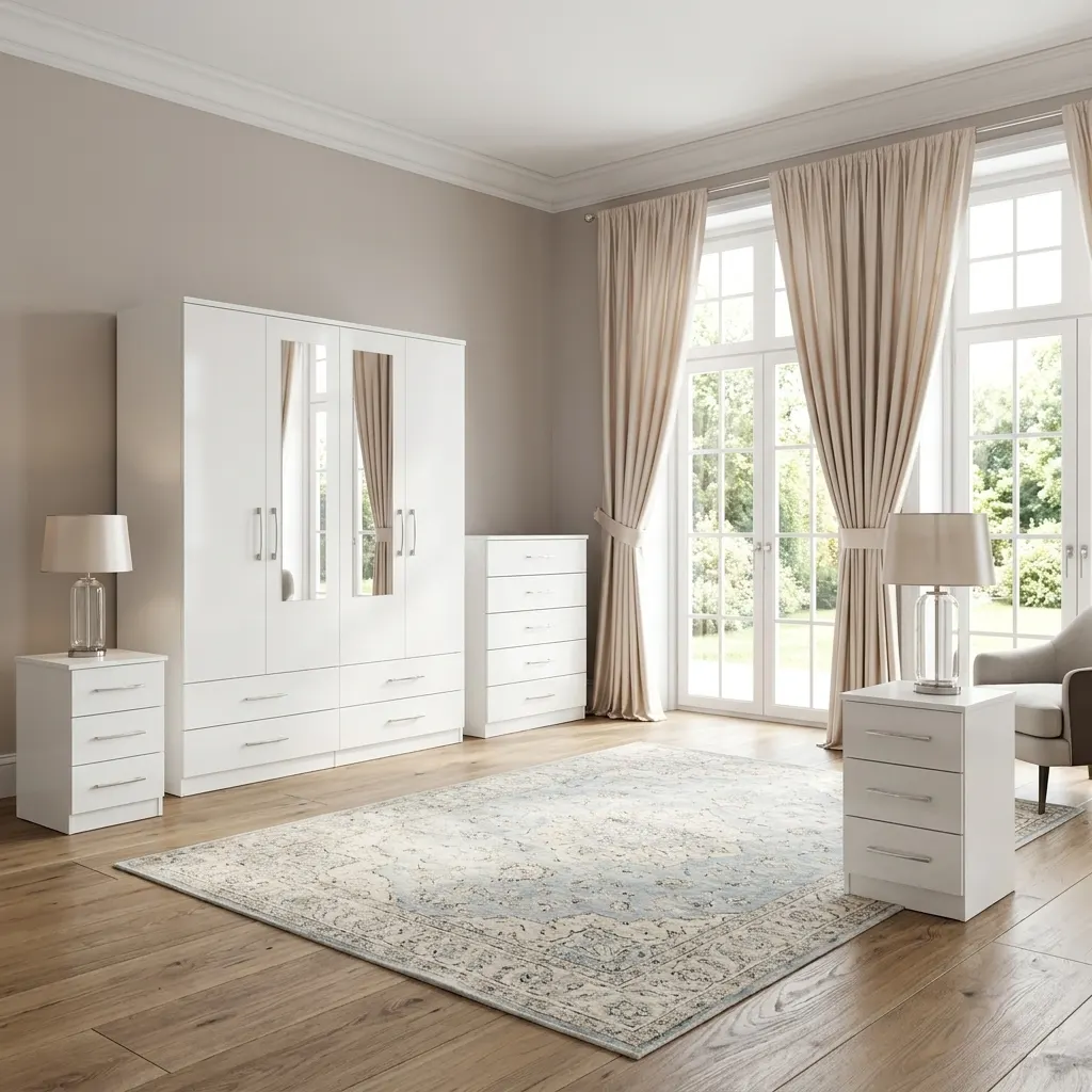 4 Door Wardrobe Set