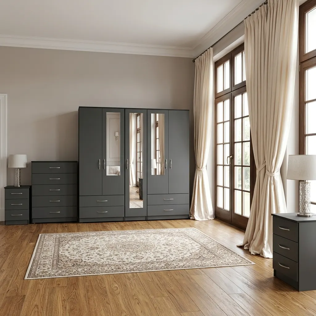 5 Door Wardrobe Set